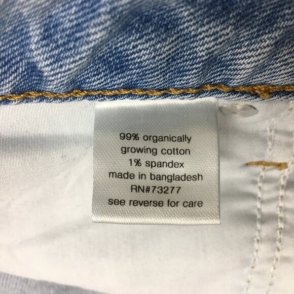 Elizabeth and James Jeans High Rise Crop Frayed Hems Stretch size 14 length 26" - Picture 8 of 9